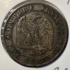 France 1864 -a Five 5 Centimes Almost Uncirculated Au Condition Coin Km 797 1