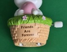 Vintage Russ Berrie Wind Up Bunny Basket Easter Mechanical 2 75  Friends Forever