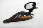 Vtg 1970s Bill Callahan Hooded Merganser Hand Painted Pewter Mini Duck Decoy