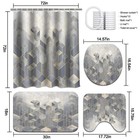 4pcs Bathroom Sets With Shower Curtain And Rugs  Grey Bathroom Shower Curtain   