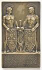 Wwi Bronze Commemorative Plaque - 1915 Miechower Tunnel Repair - United Strength