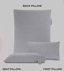 Badesofa 3-pc Bath Sofa Set Grey Large Back Seat Foot - Weighted Sand Anchor 