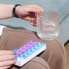 Justlang 7 Day Pill Box 14 Grid Weekly Medicine Organizer Travel Container