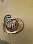 Vintage 1976 Aries Zodiac Brass Belt Buckle By Indiana Metal Craft