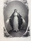 Antique Holy Card 1840 Confraternity Holy Immaculate Heart Of Mary Sinners