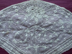 Magnificent French 1860s Fine Hand Embroidery On Muslin Gauze -work For A Bonnet