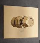 Restoration Hardware Lambeth Knob-handle Shower Valve Vent Trimm Set In Brass