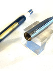 1970s Navy Blue Parker Window Jotter Ball Pen  Brass Threads   Refill Works  