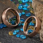 Atop 8mm Classic Rose Gold Carbide Men Bridal Jewelry Brushed Tungsten Ring