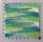 Handmade Set Of 4 Knitted Cotton Dish wash Cloths Green Variegated  9x9