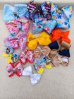 6 Inch Large Grosgrain Knot Hair Bow With Clip For Girls  And 3 Inch 16 Total