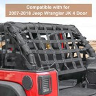 Full Cover Cargo Restraint System Net Trunk Mesh For Jeep Wrangler Jk 2007-2018