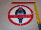 Vintage Ford Shelby Cobra Sports Car Snake 12  Porcelain Metal Gasoline Oil Sign