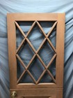 Antique Vtg Solid Wood Interior Dutch Door 12 Lite Diamond 32x79 Old 1141-25b