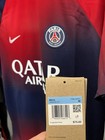 Psg Jersey Medium Men   s Blue And Red Home Paris Saint Germain Short Sleeve Nike