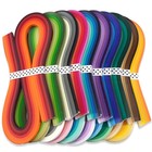 Multi-color Paper Quilling Strips Set 60 Colors 10 Packs 54cm Length Paper Wi   