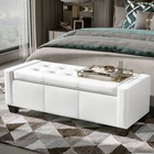 Rectangular Tufted Storage Ottoman 50 5  Home Furniture