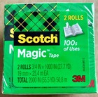 Scotch Magic Tape 20 Rolls 3 4 X 2000 In   55 5yd Each Pkg Total Of 20 000 In