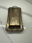 Vintage Sterling W Silver Butter Dish With Glass Tray  