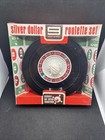 Vintage Nos Crisloid Plastics Silver Dollar 9    Wheel Roulette Set Game