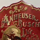 Vtg Anheuser Busch Inc  Budweiser Beer Embossed Tin Metal Sign St Louis 25x15