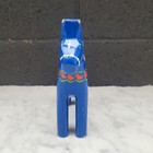 Read Vintage Dala Horse Nils Olsson Wooden Blue Hand Painted Swedish Folk Art 4   