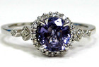 Blue Spinel Ring 14k White Gold Halo Lab Certified Made In The Usa 20yrs On Ebay