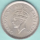 British India 1941 King George Vi Half Rupee Rare Silver Coin