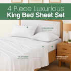 Threads  King 4-piece Sheet Set    100 Gsm  Soft Microfiber   8 Pack White 