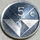 1999 - Aruba - 5 Cents Coin - Low Mintage - Dutch Caribbean - Uncirculated