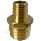 2pc Brass Pipe Reducer Nipple Fitting 1 2  Npt X 1 4  Npt Male Adapter Increaser