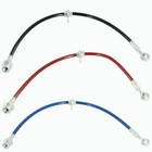 Fit Acura Integra 94-97 Honda Civic 92-95 Front Rear Stainless Brake Line Black