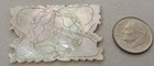 Antique Mother Of Pearl Carved-etched Floral Love Bird Silk Sewing Thread Winder