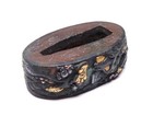 Shakudo Edo Meiji Japan Antique Tojin Fuchi Sword Fittings Katana