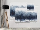 Indigo Forest Canvas Wall Art 10x10 Gallery Wrapped Modern Home Decor Print