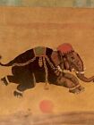 Small Door Cabinet-w vintage Inspired Elephant On A Ball Art-13 5 h X 11 25 w-