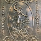 Antique Victorian Cast Iron Summer Fireplace Cover With Surround