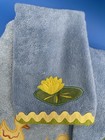 3 Piece Children   s Bath Towel Set Frog Ducks Lily Pad Towel Washcloth Hand Towel