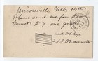 1883 Unionville Ct Postal Card 5 Point Star Fancy Cancel  h 7808 