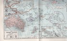 Pacific Ocean Map Australia Polynesia Micronesia Routes 1910 11 X 16 Antique Map