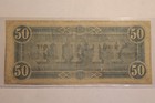 Authentic Confederate States America 50 Dollars Note Currency 1864 Paper Money