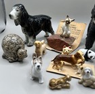 Vintage Lot Of 13 Miniature Dog  Cat Animal Figurines Bone China England Japan