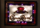 Crown Royal  Inspired Bar Sign Stained Glass Look Lighted Hand Painted Man Cave