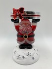 Bath   Body Works 2022 Santa Pedestal Water Globe 3 Wick Candle Holder 8 5 h  18