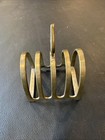 Vintage Solid Brass Toast Rack Letter Napkin Holder Organizer Gold