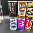 Lot 12 Vtg Steel Pop Soda Cans 12oz Rc Pepsi Cola Shasta Diet Purple Passion F