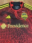 Seattle Sounders Fc Adidas Aeroready Game Jersey - Soccer Men s S Red black