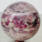 Natural Red Tourmaline Quartz Crystal Stone Sphere Ball Healing 3500g