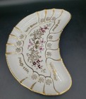 Antique Kpm Gold   Purple Filigree Crescent Salad Plate Rare Excellent 