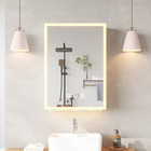 28 Inch Bathroom Mirror Cabinet Lighted Medicine Cabinet With Dimmable Led Light